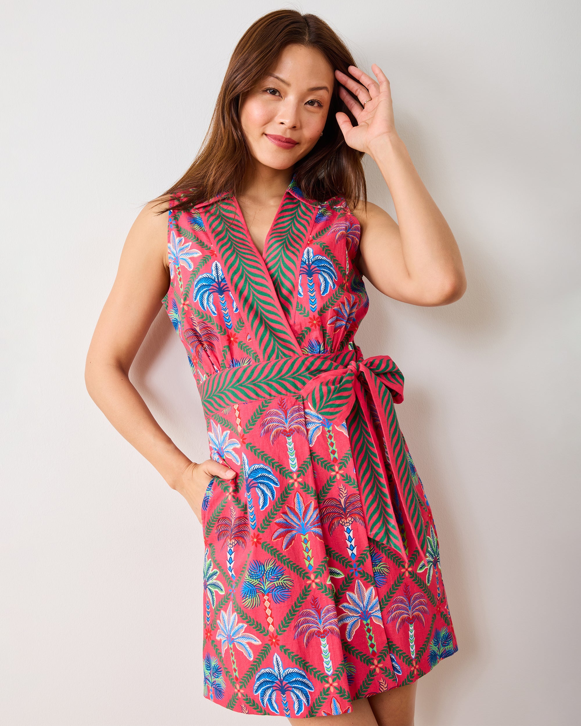 Palm Tree Paradise - Lucia Dress - Cocktail Umbrella