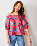 Palm Tree Paradise - Ximena Blouse - Cocktail Umbrella