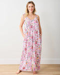 Viva Las Vegas - Eco Satin Jaipur Jumpsuit - Lucky Pink