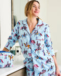 Horse Show - Petite Long PJ Set - Blue Ribbon