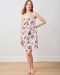 Rabbit Topiary - Cami Nightgown - Easter Pink