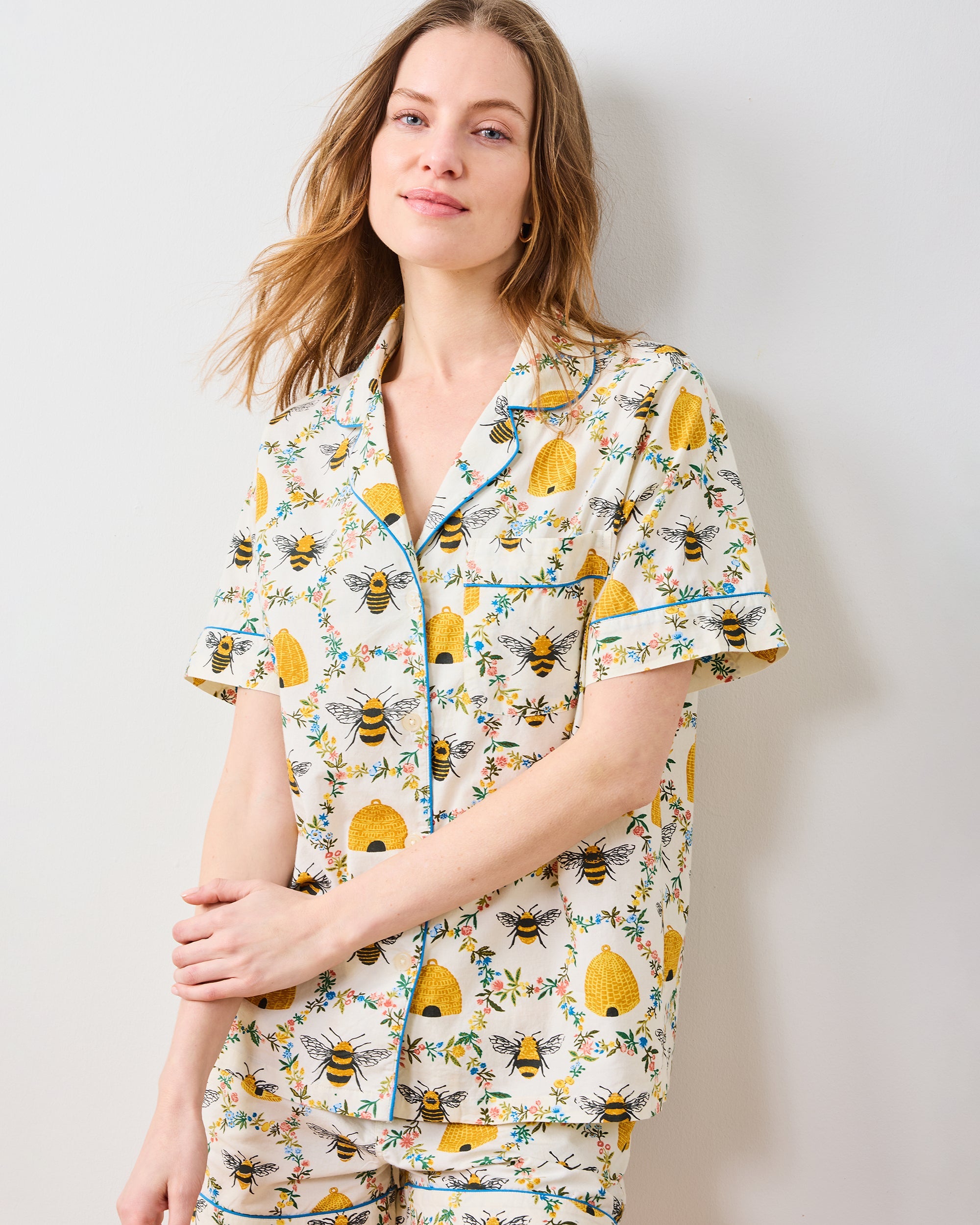 Sweet Bee - Short PJ Set - Cream
