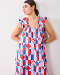Underwater Mosaic - Serenity Dress - Retro Red