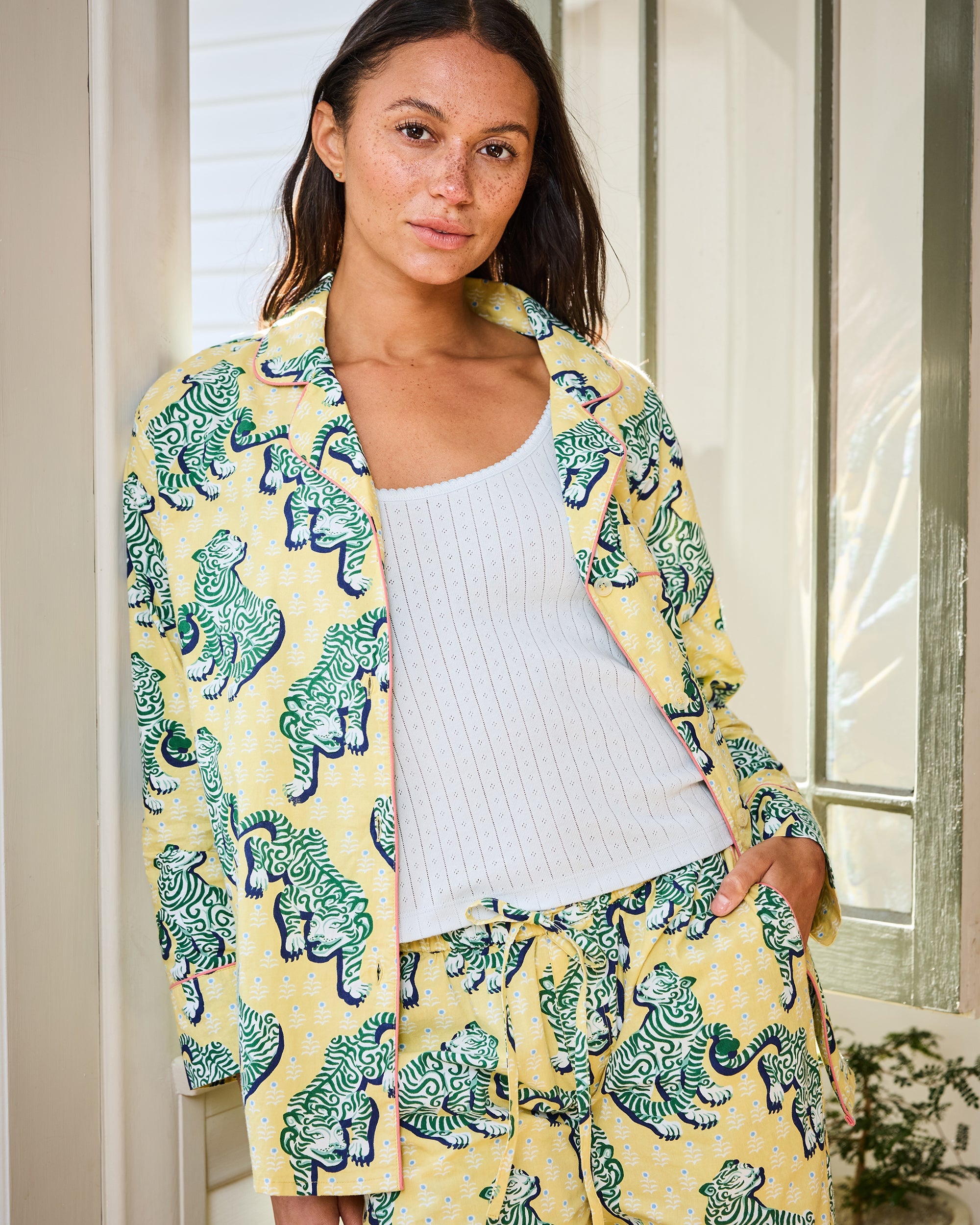 Tiger Queen - Long PJ Set - Citrine
