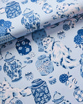 Fancy Cats - Peel & Stick Wallpaper - Blue