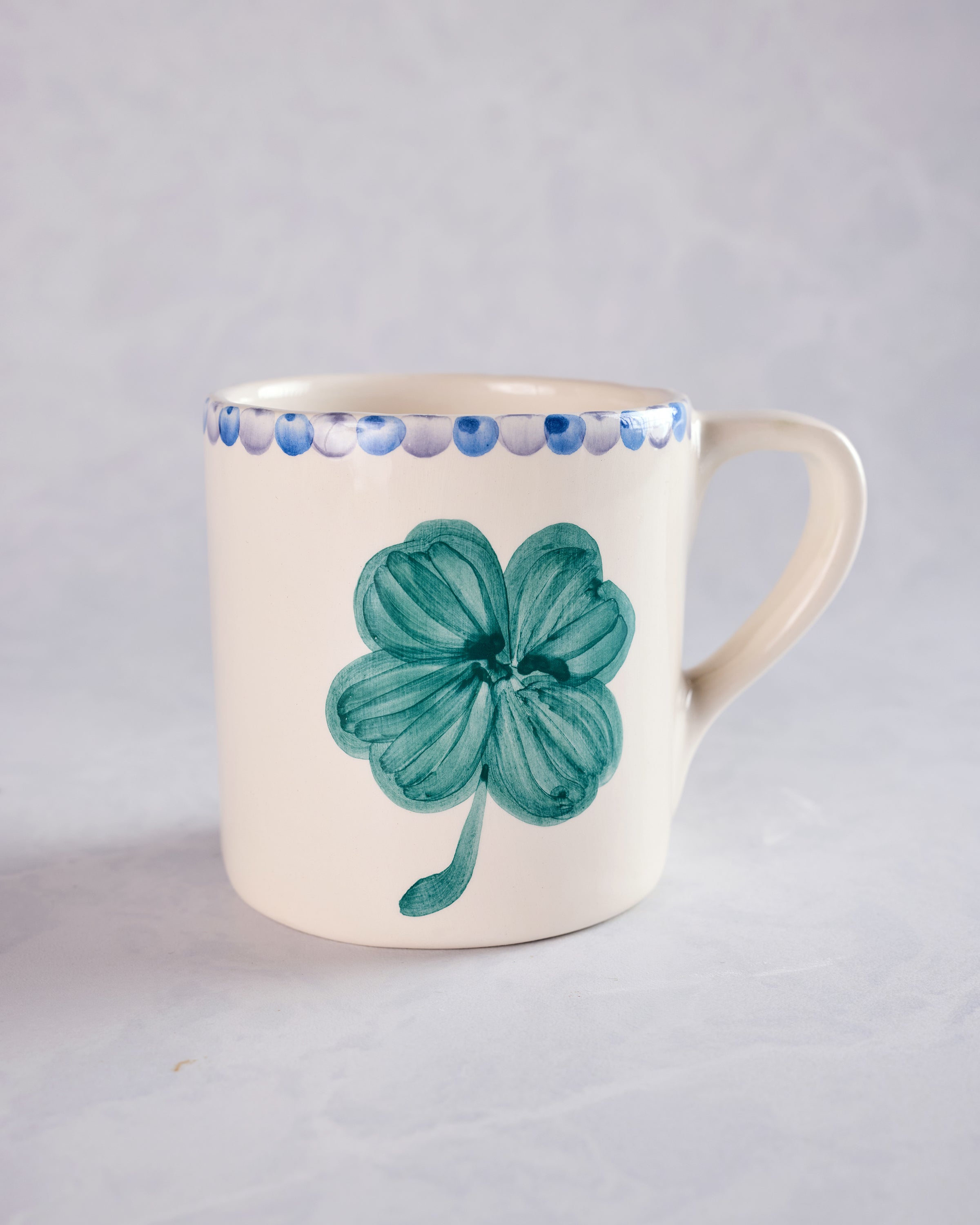 Green Combo - Hand Painted Ceramic Clover Mug - RicebyRice