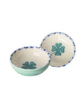 Green Combo - Hand Painted Ceramic Clover Dipping Bowl - RicebyRice