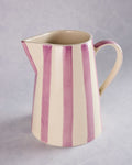 Purple Stripe - Ceramic Stripe Pitcher - Casa Amarosa