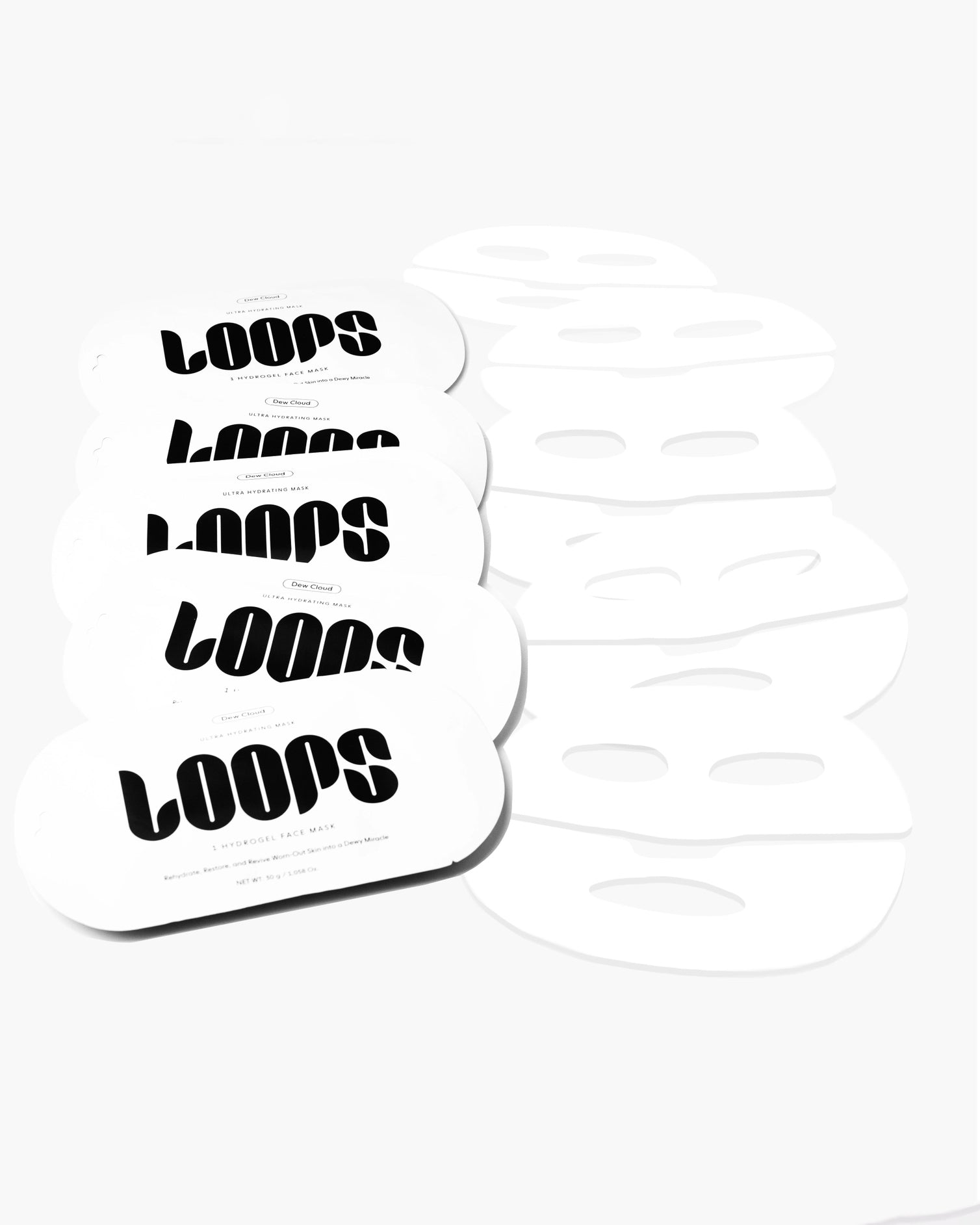 White - Loops Dew Cloud Face Mask - Loops