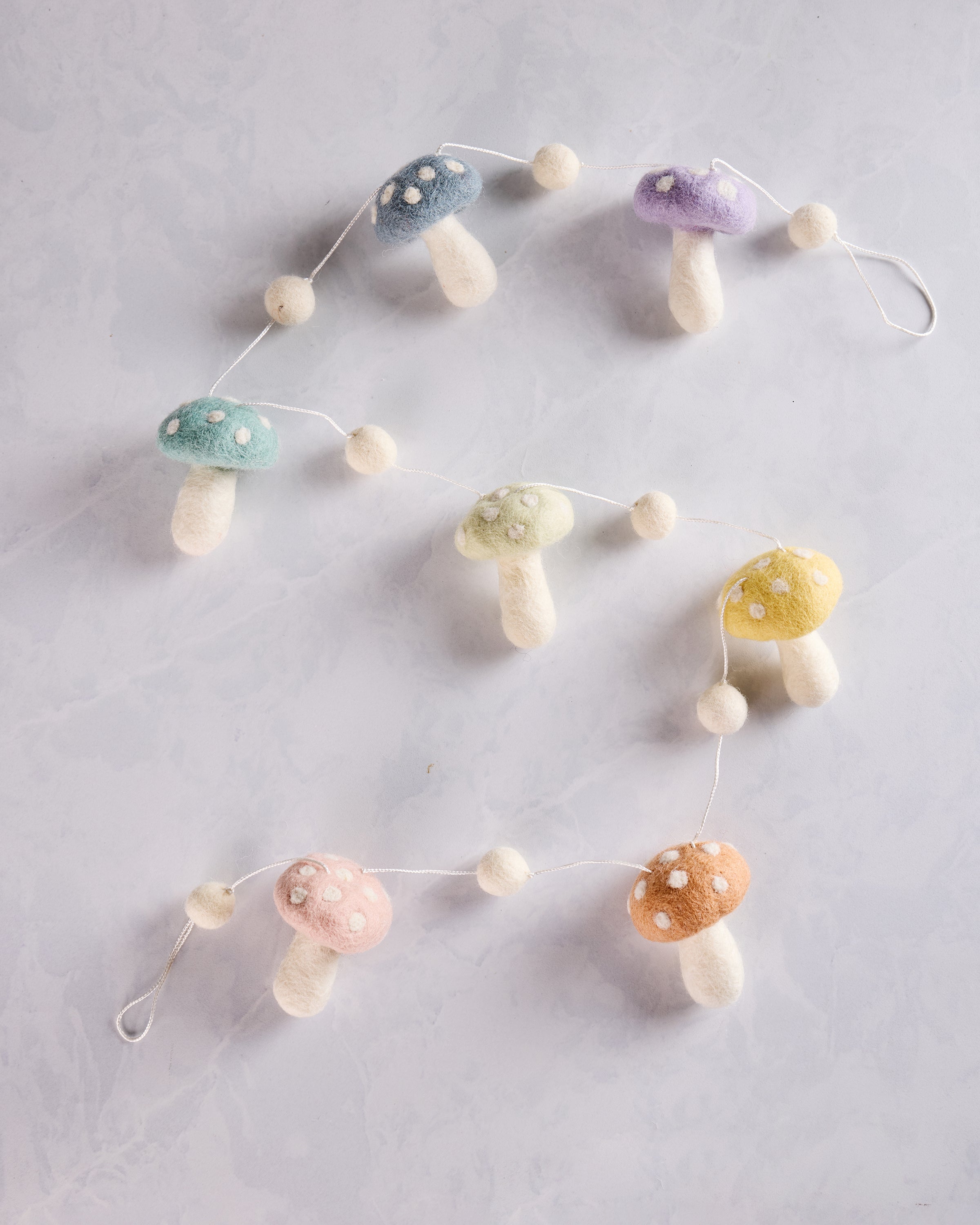 Pastel Combo - Felt Pastel Mushroom Garland - Ganapati
