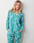 Tiger Queen - Lightweight Flannel Long PJ Set - Jade