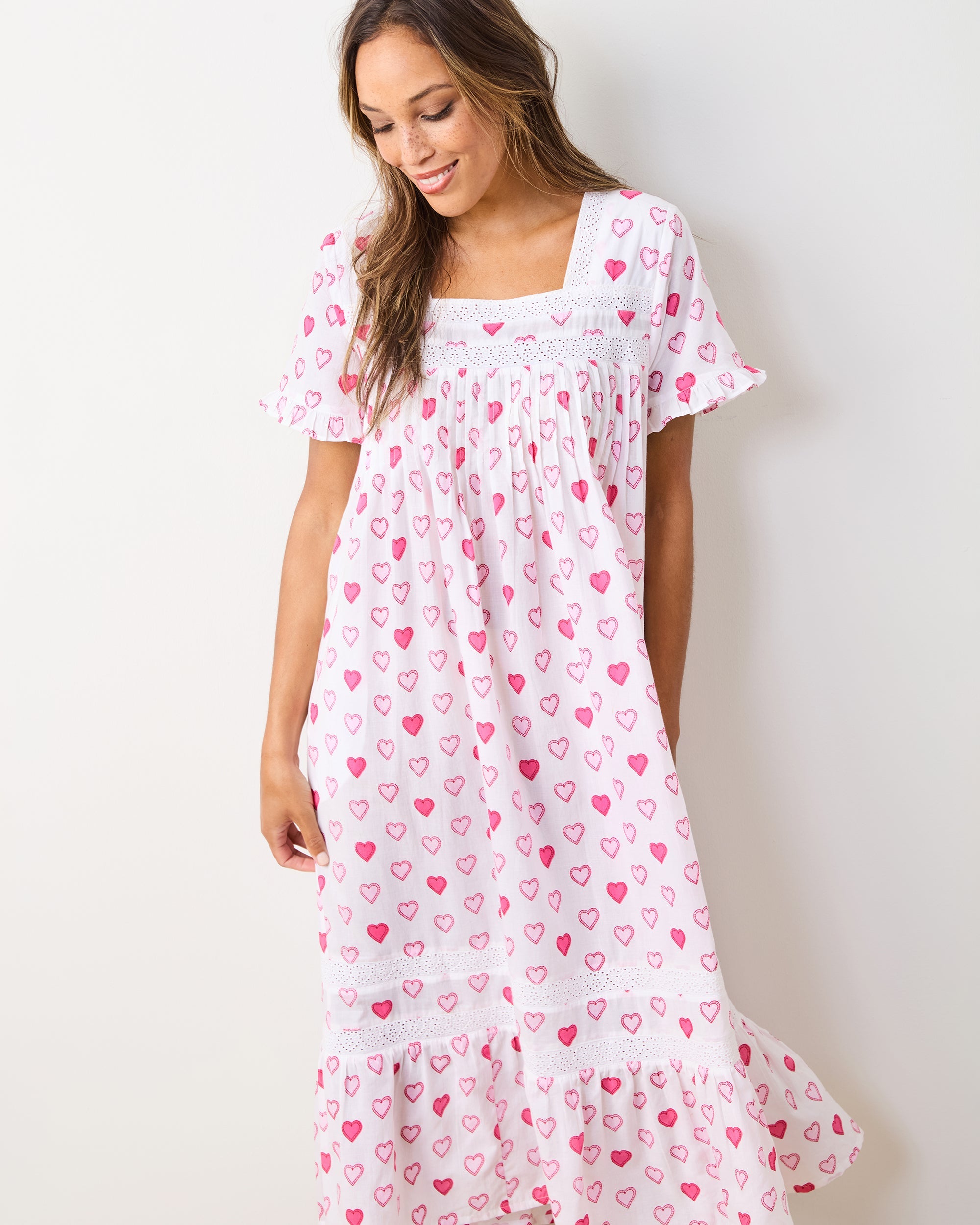 Candy Hearts - Nashville Nights Nightgown - Pale Pink