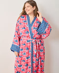 Ostrich Dance - Eco Satin Robe - Fancy Pink