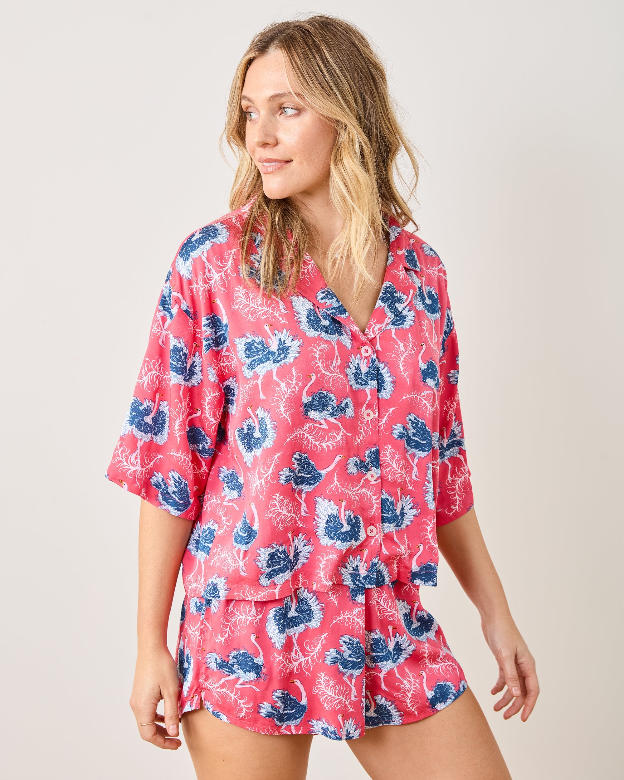 Ostrich Dance - Eco Satin Sweet Dreams Set - Fancy Pink