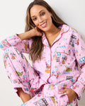 Parisian Poodles - Long PJ Set - Paris Pink