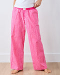 Pink Stripe - Nola PJ Pants - Hot Pink