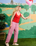 Mini Candy Hearts - Tall PJ Pants - Pink Macaron