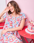 Vintage Cakes - Pintuck Nightgown - Blue Buttercream