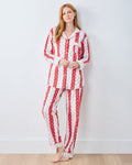 Sweetheart Stripes - Tall Long PJ Set - Cherry Cola