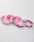 Swooning Sparrows - Eco Satin Eye Mask - Pink Petal