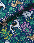 Must Love Dogs - Peel & Stick Wallpaper - Indigo