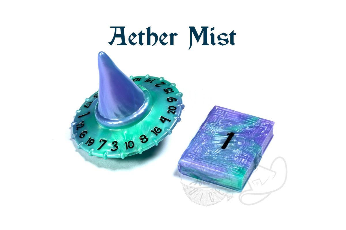 PolyHero Wizard d20 Wizard Hat and d2 Spellbook