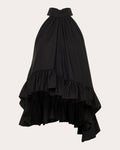 Plath Asymmetric Ruffled Cotton-Poplin Top