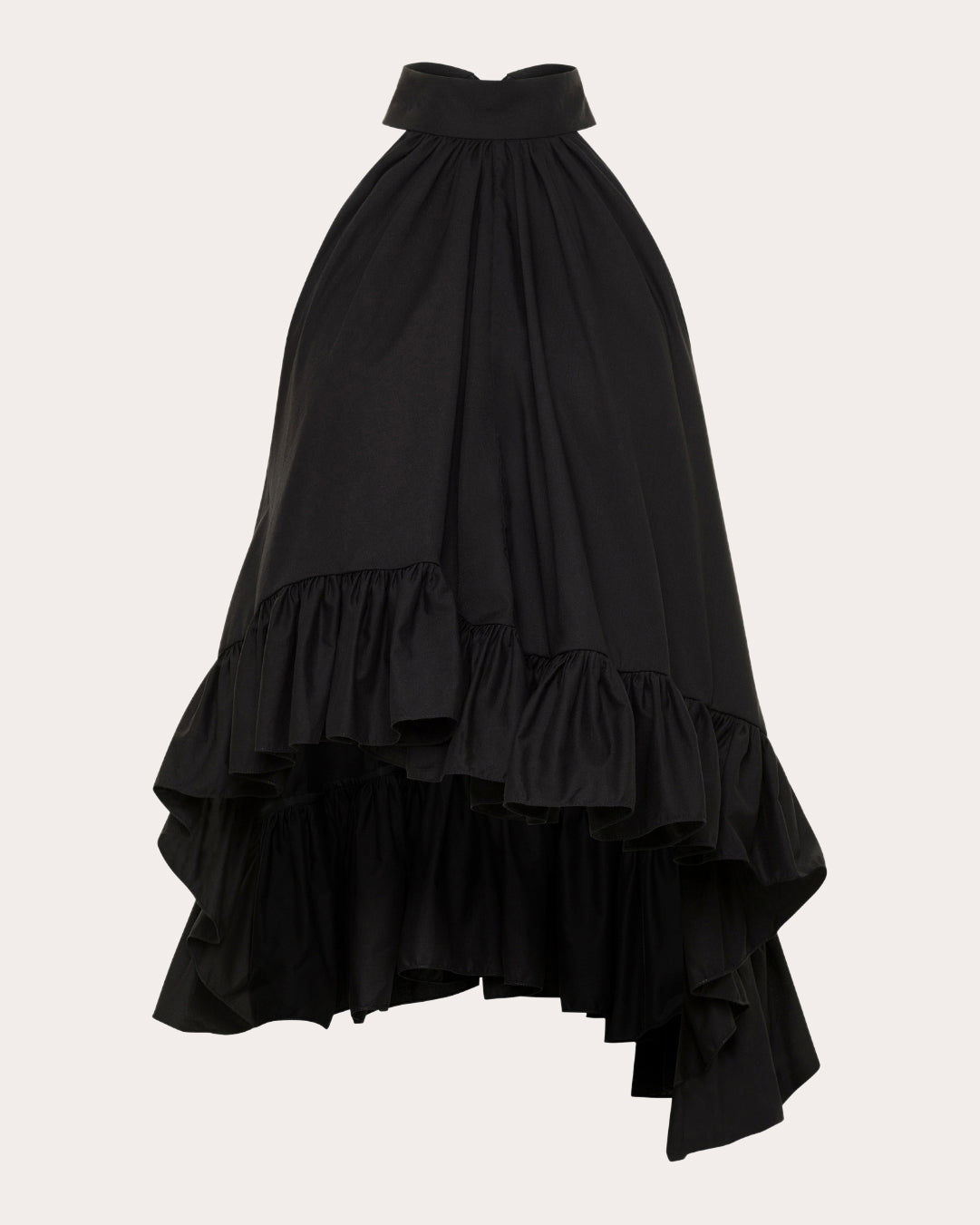 Plath Asymmetric Ruffled Cotton-Poplin Top