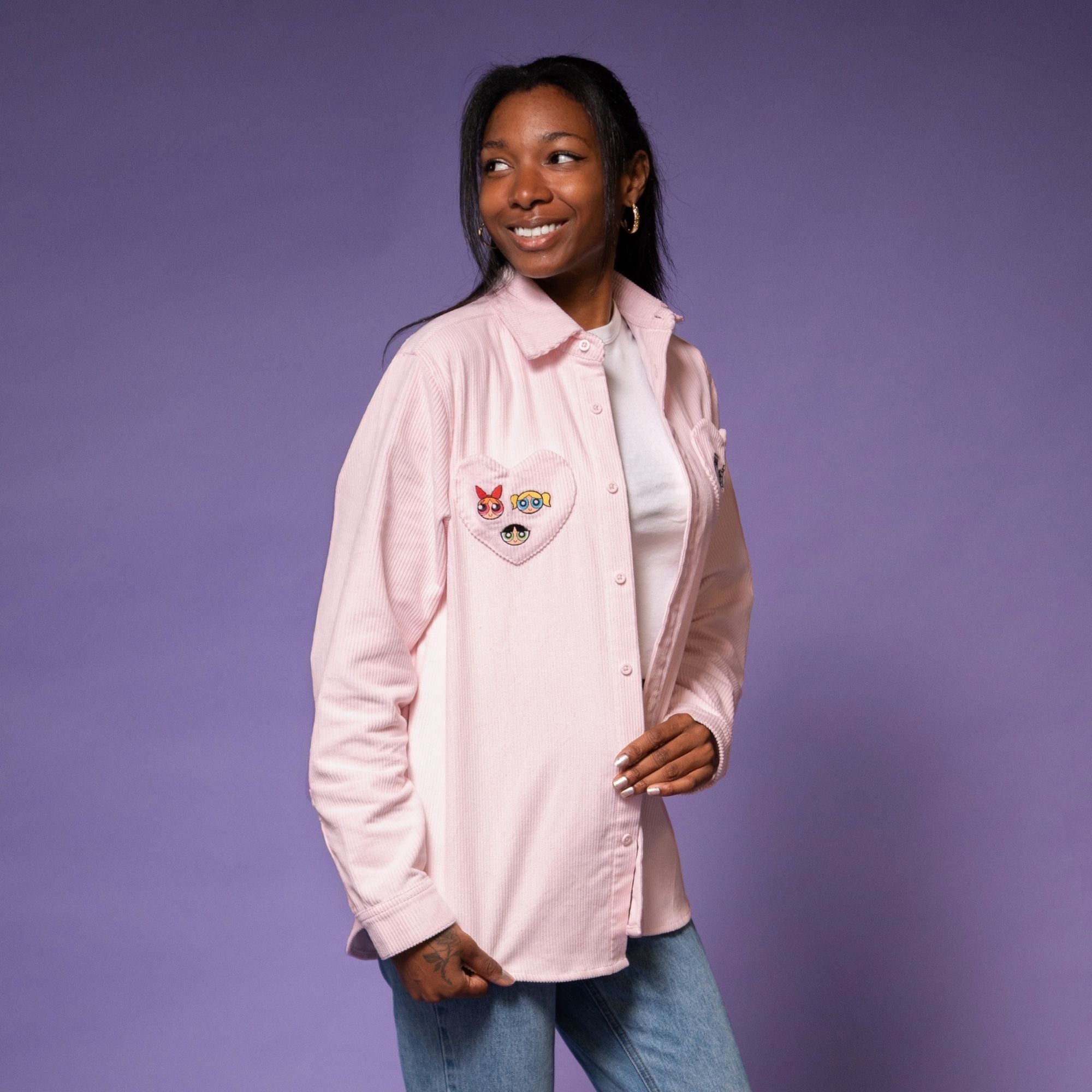 The Powerpuff Girls Corduroy Button Up Shirt