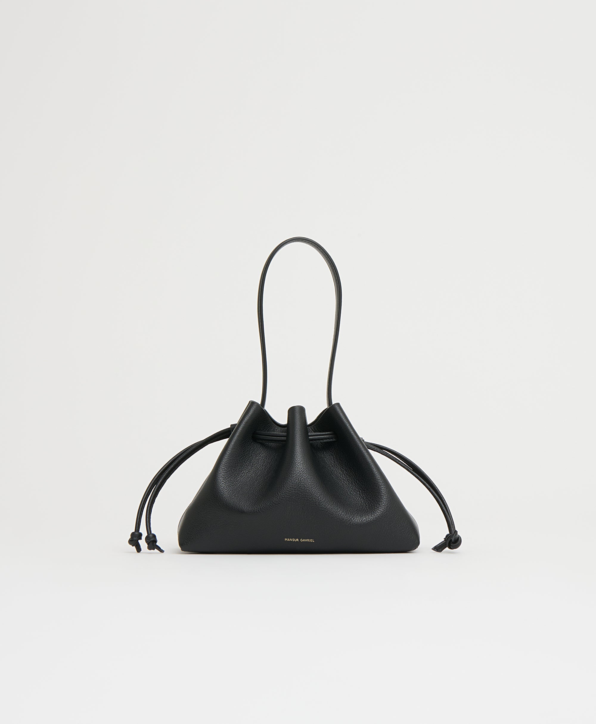 Drawstring Pouchette - Black