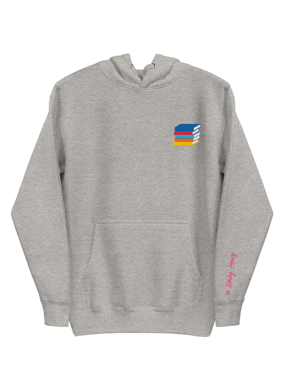 Emily Henry: Books Are My Happy Place Embroidered Unisex Hoodie (Print Shop)