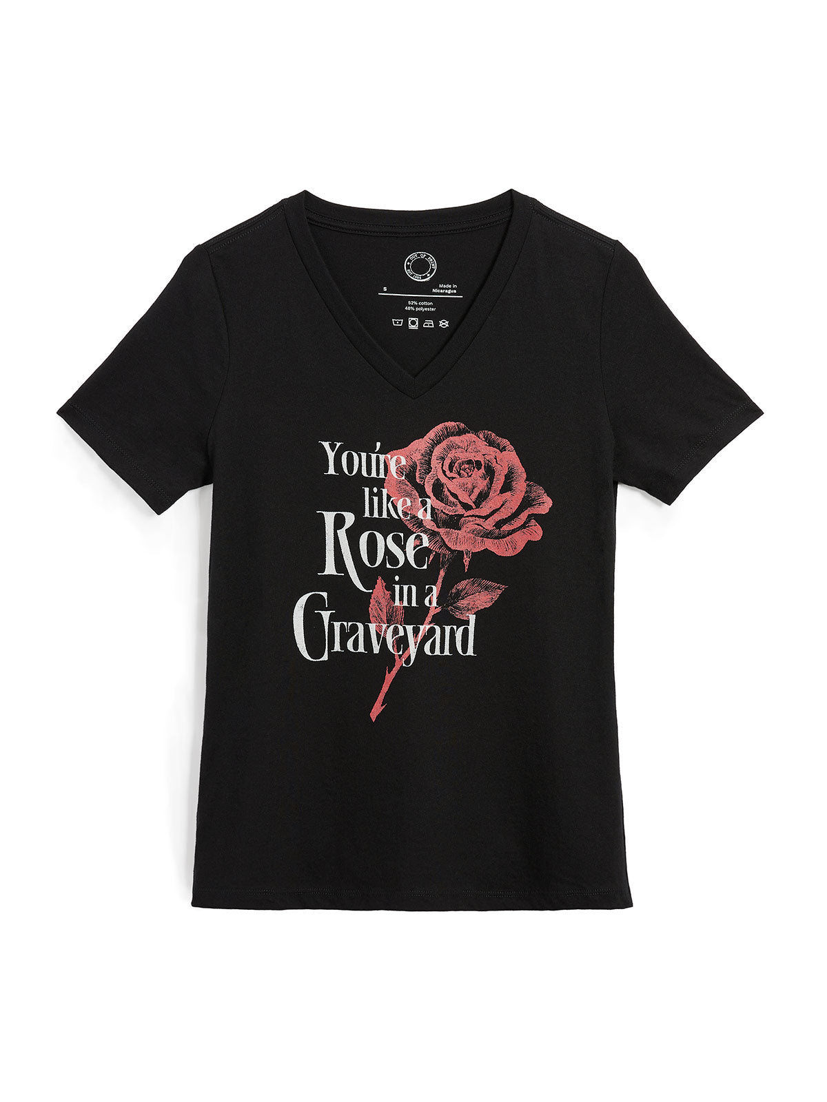 Alchemised: Rose in a Graveyard Women's V-Neck T-Shirt (Print Shop)