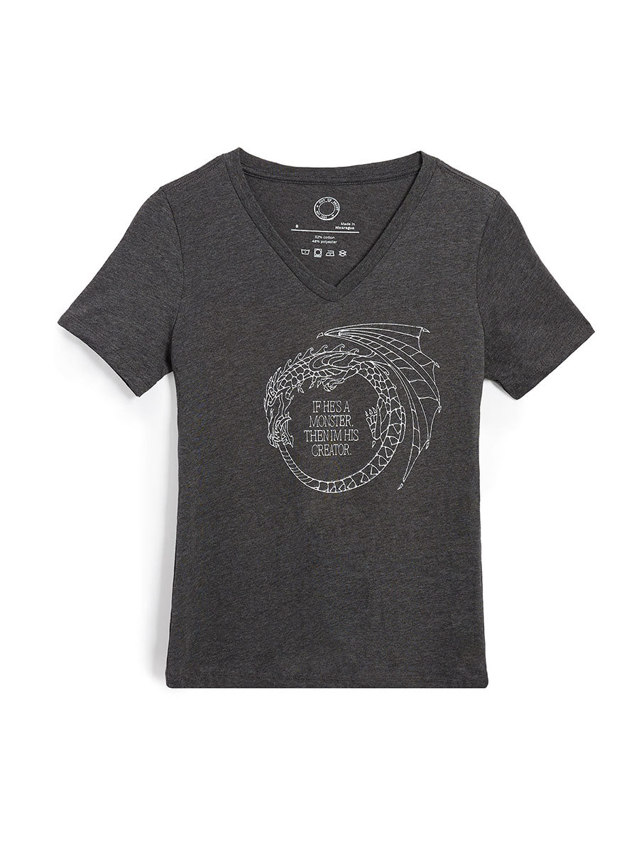 Alchemised: If He's a Monster Women's V-Neck T-Shirt (Print Shop)