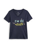 Heartstopper: I'm Bi Actually Women's V-Neck T-Shirt (Print Shop)