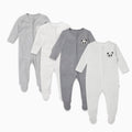 Panda Pal Zip-Up Sleepsuit 4 Pack