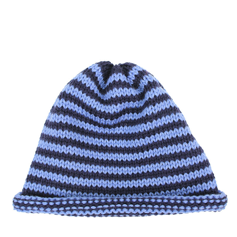 Papat Castine Merino Hat - Blue Stripes
