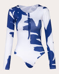 Paradiso Palms Printed Zip-Front One-Piece