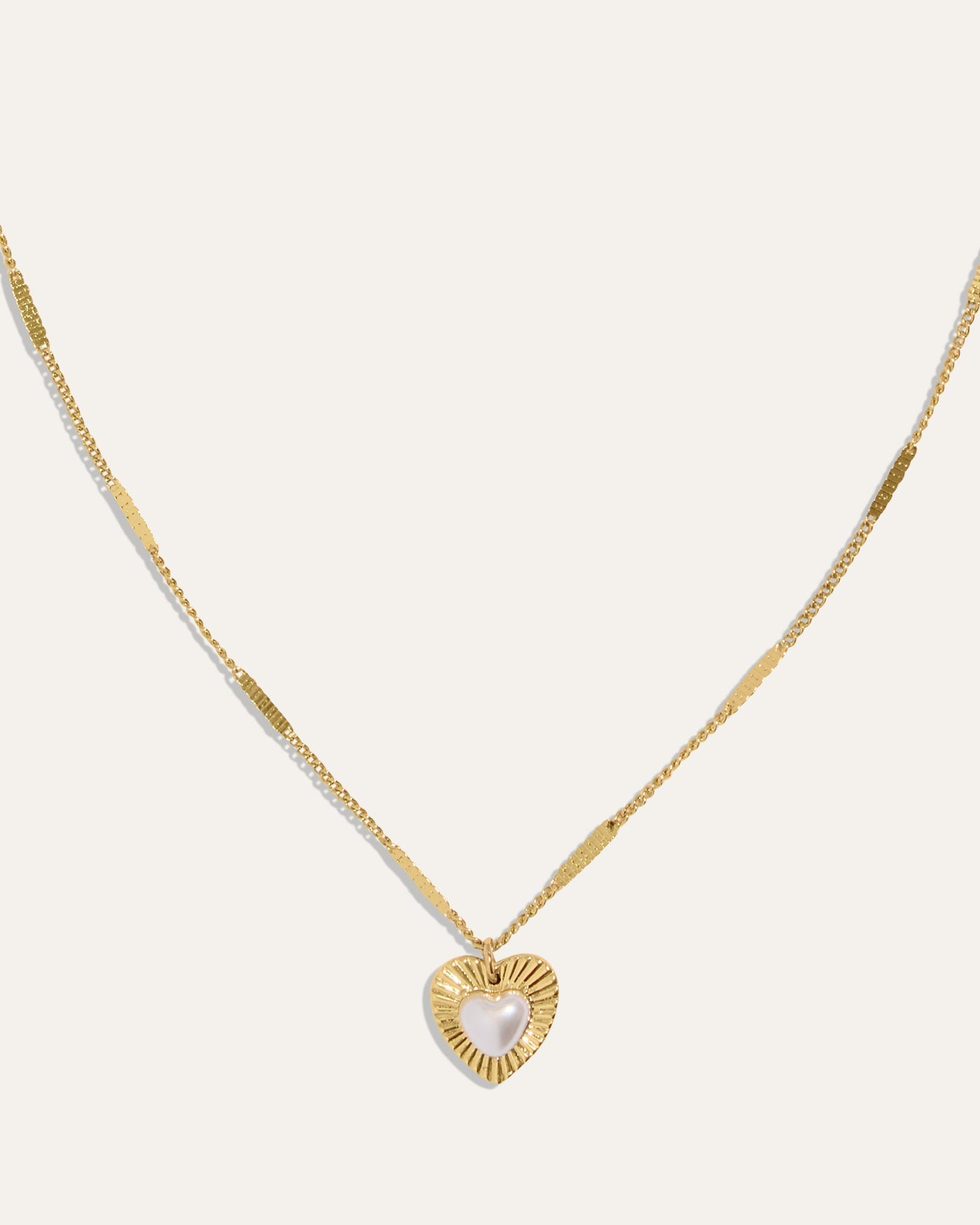 Pearl Mini Vintage Heart Necklace