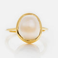 Simple Semi Precious Pearl Ring