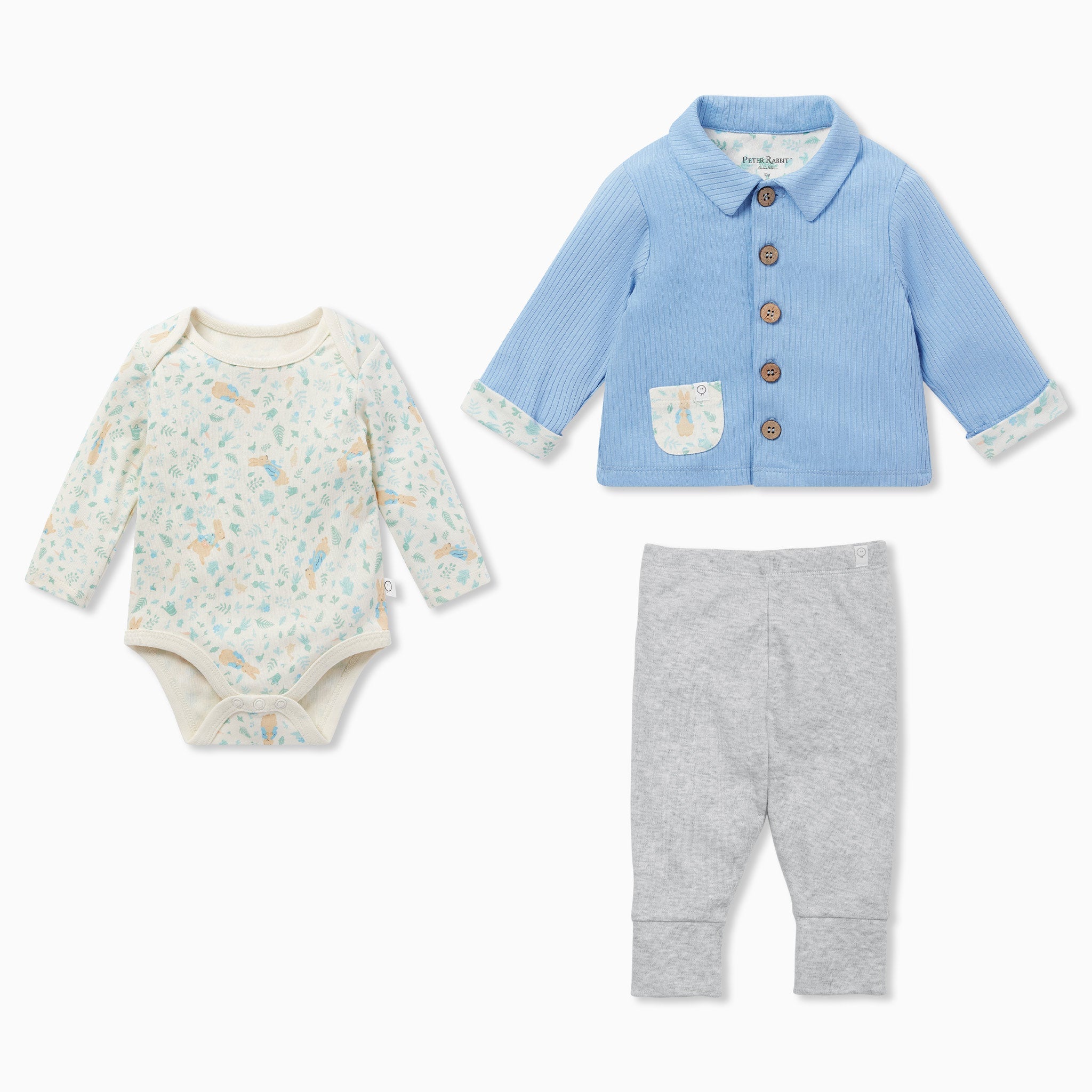 Peter Rabbit Cardigan, Bodysuit & Leggings Outfit