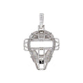Iced Catchers Mask Baseball Pendant