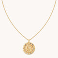 Pisces Bold Zodiac Pendant Necklace in Gold