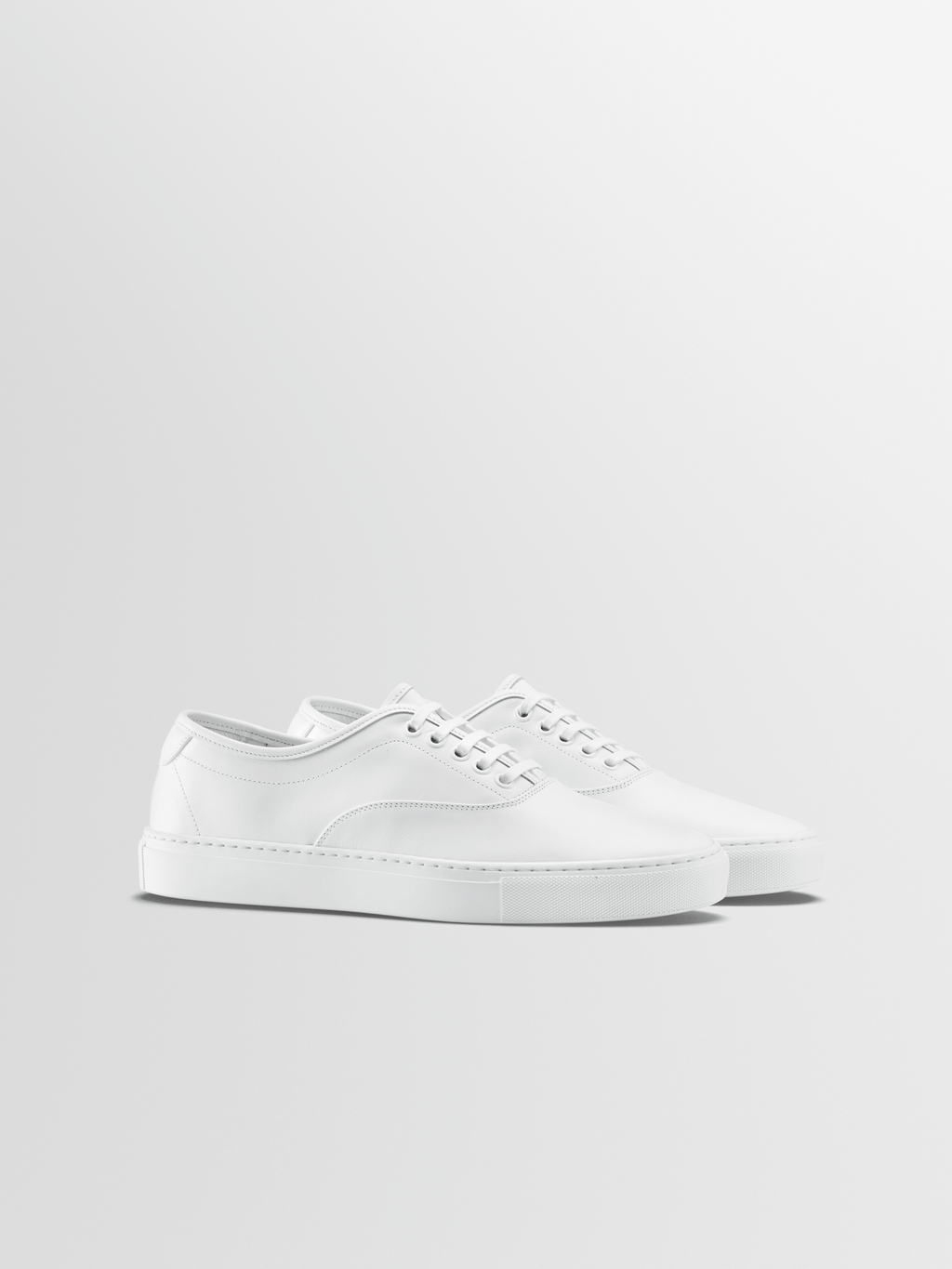 Portofino Leather Sneaker in Triple White