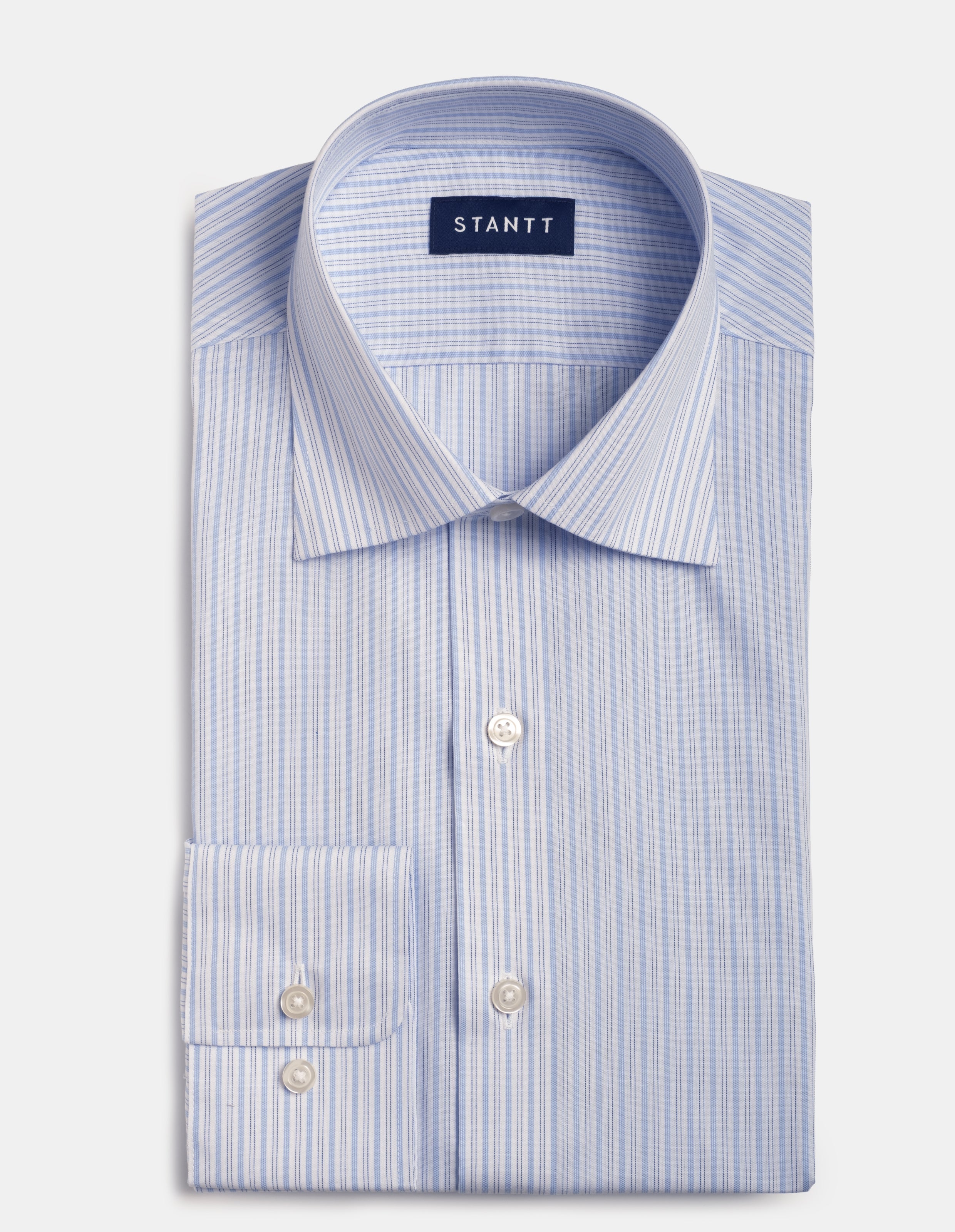 Blue On White Fancy Dress Stripe