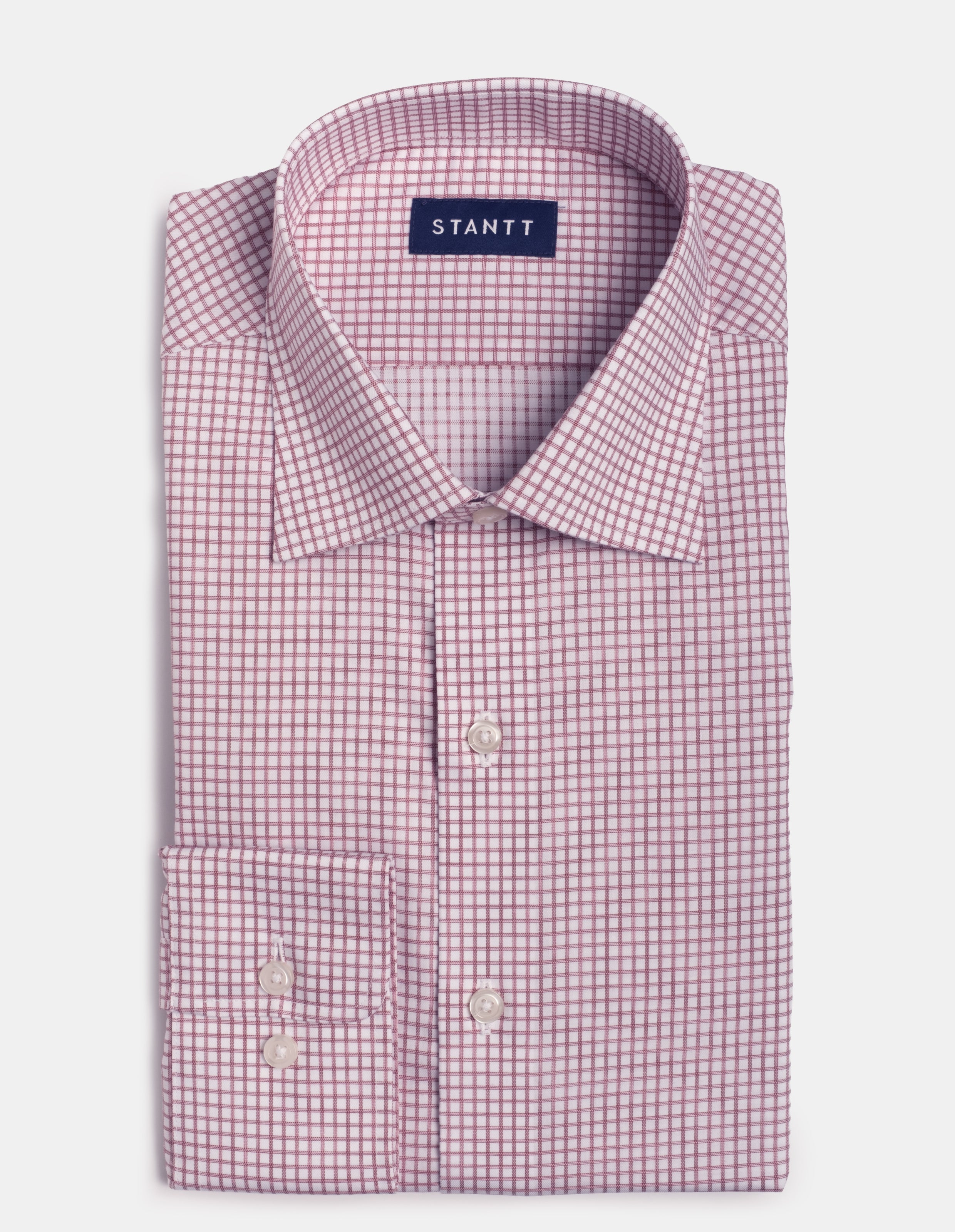 Wrinkle-Resistant Twill - Red Grid Check