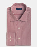 Wrinkle-Resistant Poplin - Ruby Bengal Stripe