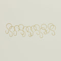Shower Curtain Hooks, Set of 12 - Brass