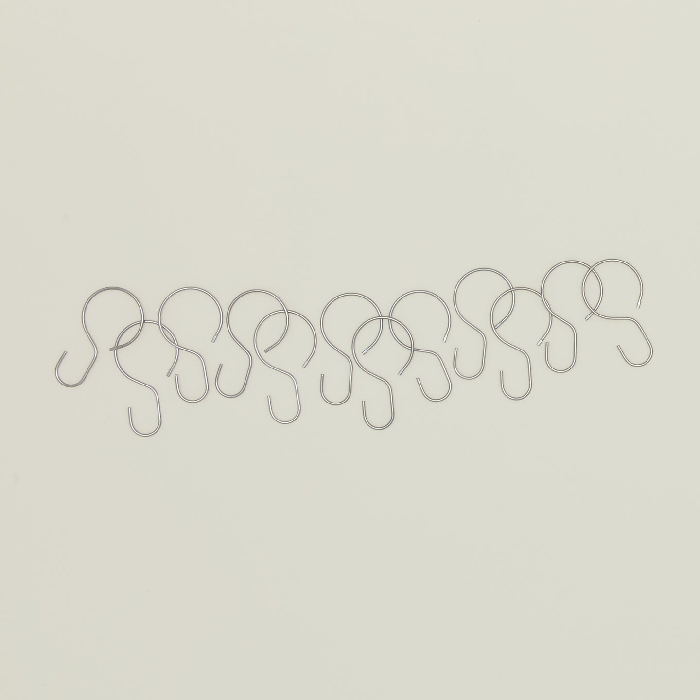 Shower Curtain Hooks, Set of 12 - Stainless Steel