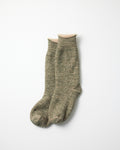 1001 Crew Socks in Green/Brown