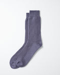 1110 Waffle Crew Socks in Steel Blue